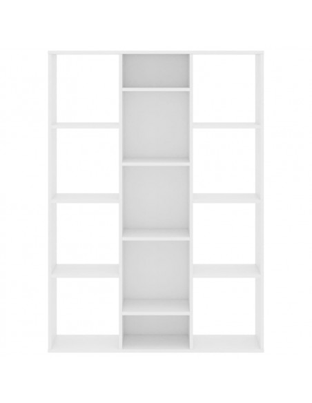 Libreria/Divisorio Bianco 100x24x140 cm in Legno Multistrato