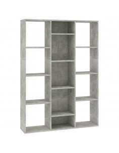 Libreria/Divisorio Grigio Cemento 100x24x140 cm in Multistrato 2