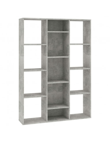 Libreria/Divisorio Grigio Cemento 100x24x140 cm in Multistrato