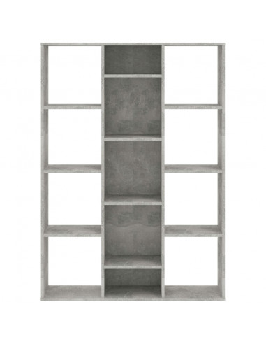 Libreria/Divisorio Grigio Cemento 100x24x140 cm in Multistrato