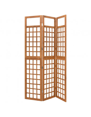 Divisorio a 3 Pannelli in Legno Massello di Abete 121x180,5 cm