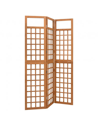 Divisorio a 3 Pannelli in Legno Massello di Abete 121x180,5 cm