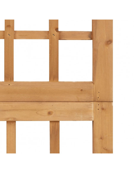 Divisorio a 6 Pannelli in Legno Massello di Abete 242,5x180 cm