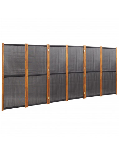 Paravento a 6 Pannelli Nero 420x180 cm
