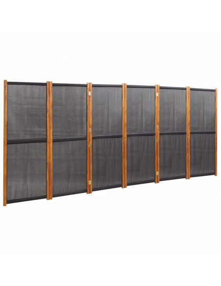 Paravento a 6 Pannelli Nero 420x180 cm