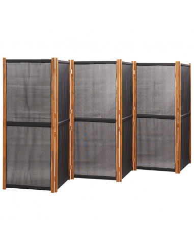 Paravento a 6 Pannelli Nero 420x180 cm