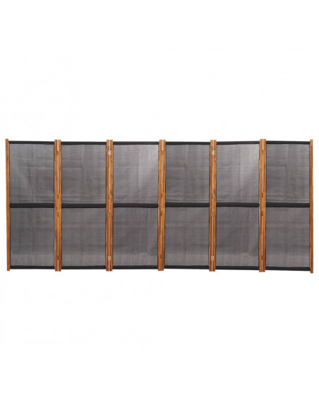 Paravento a 6 Pannelli Nero 420x180 cm