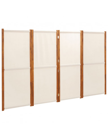 Divisorio a 4 Pannelli Bianco Crema 280x180 cm