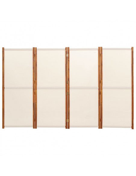 Divisorio a 4 Pannelli Bianco Crema 280x180 cm