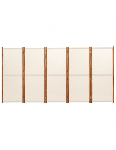 Divisorio a 5 Pannelli Bianco Crema 350x180 cm