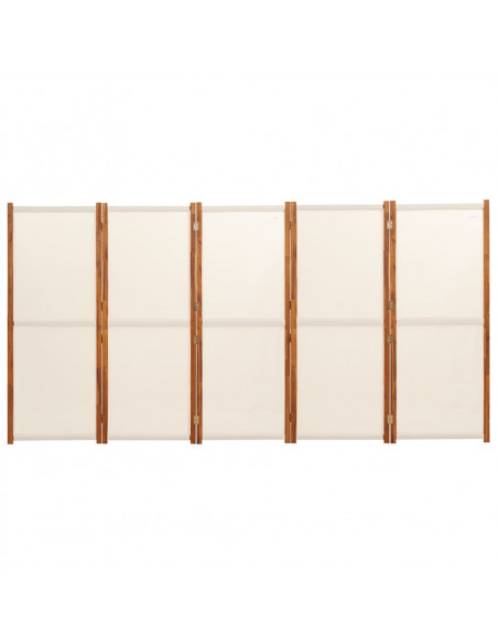Divisorio a 5 Pannelli Bianco Crema 350x180 cm