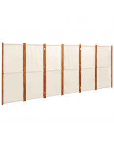 Divisorio a 6 Pannelli Bianco Crema 420x180 cm 2