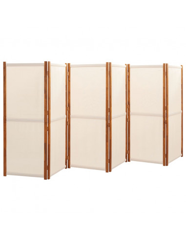 Divisorio a 6 Pannelli Bianco Crema 420x180 cm