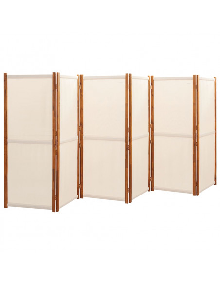 Divisorio a 6 Pannelli Bianco Crema 420x180 cm