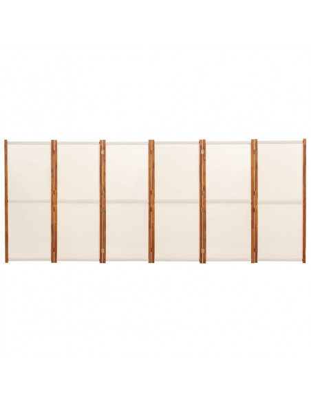 Divisorio a 6 Pannelli Bianco Crema 420x180 cm