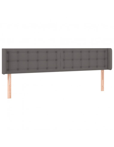 Testiera ad Orecchio Grigio 203x16x78/88 cm in Similpelle