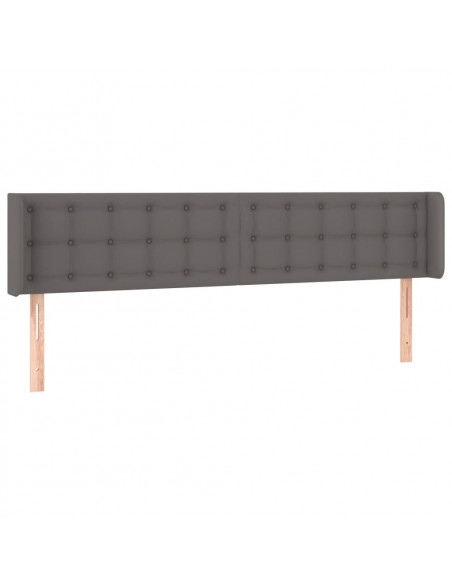 Testiera ad Orecchio Grigio 203x16x78/88 cm in Similpelle