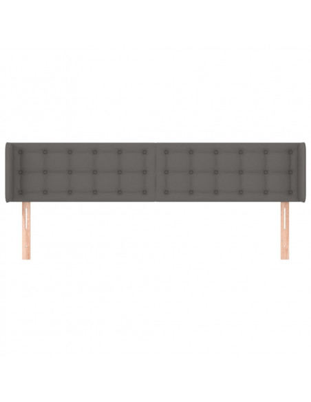 Testiera ad Orecchio Grigio 203x16x78/88 cm in Similpelle