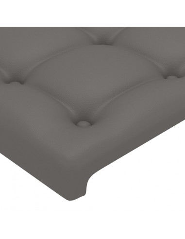 Testiera ad Orecchio Grigio 203x16x78/88 cm in Similpelle