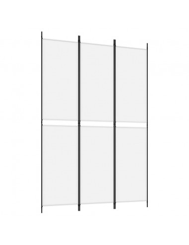 Divisorio a 3 Pannelli bianco 150x220 cm in Tessuto