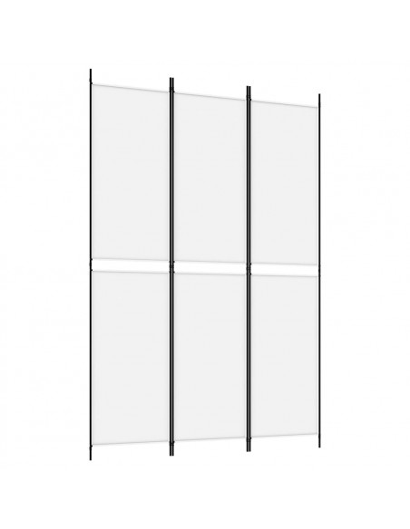 Divisorio a 3 Pannelli bianco 150x220 cm in Tessuto