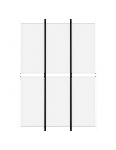 Divisorio a 3 Pannelli bianco 150x220 cm in Tessuto