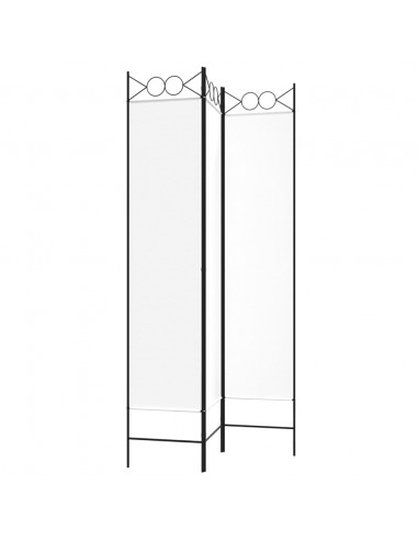 Divisorio a 3 Pannelli bianco 120x200 cm in Tessuto