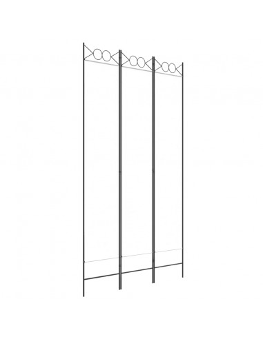 Divisorio a 3 Pannelli bianco 120x220 cm in Tessuto