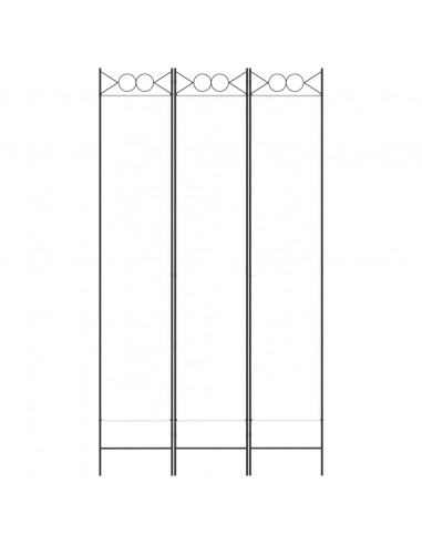 Divisorio a 3 Pannelli bianco 120x220 cm in Tessuto