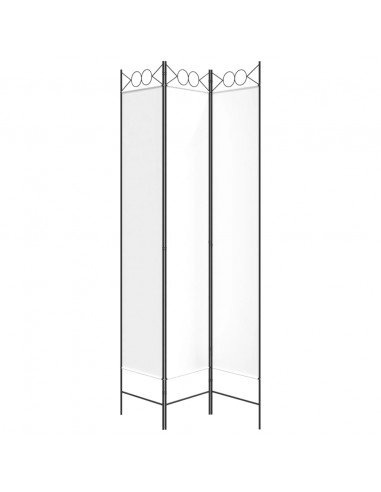 Divisorio a 3 Pannelli bianco 120x220 cm in Tessuto