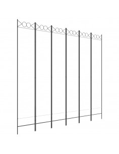 Divisorio a 6 Pannelli Bianco 240x200 cm Tessuto 2
