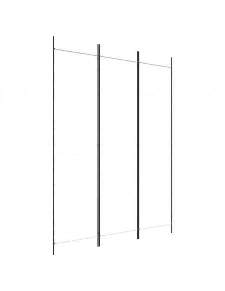 Divisorio a 3 Pannelli bianco 150x200 cm in Tessuto