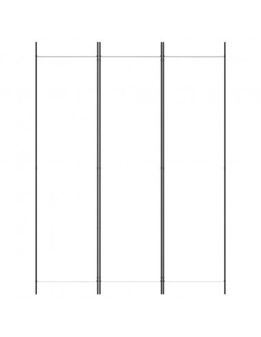 Divisorio a 3 Pannelli bianco 150x200 cm in Tessuto