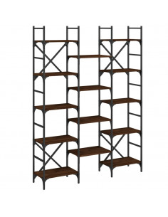 Libreria Rovere Marrone 127,5x28,5x172,5cm in Legno Multistrato 2