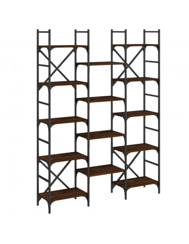 Libreria Rovere Marrone 127,5x28,5x172,5cm in Legno Multistrato