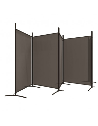 Divisorio a 5 Pannelli Antracite 433x180 cm Tessuto