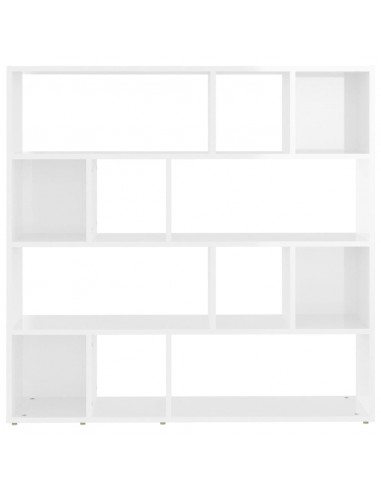 Libreria/Divisorio Bianco Lucido 105x24x102 cm