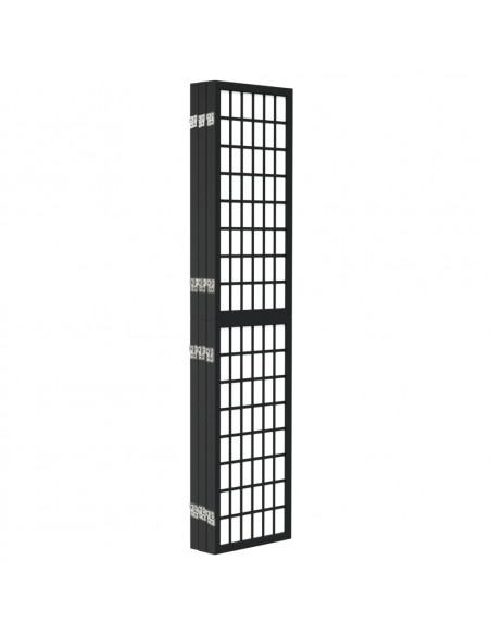Divisorio Pieghevole 6 Pannelli Stile Giapponese 240x170cm Nero