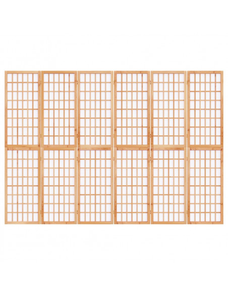 Divisorio Pieghevole 6 Pannelli Stile Giapponese 240x170 cm