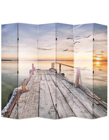 Paravento Pieghevole 228x170 cm Stampa Lago