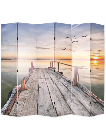 Paravento Pieghevole 228x170 cm Stampa Lago
