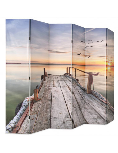 Paravento Pieghevole 228x170 cm Stampa Lago