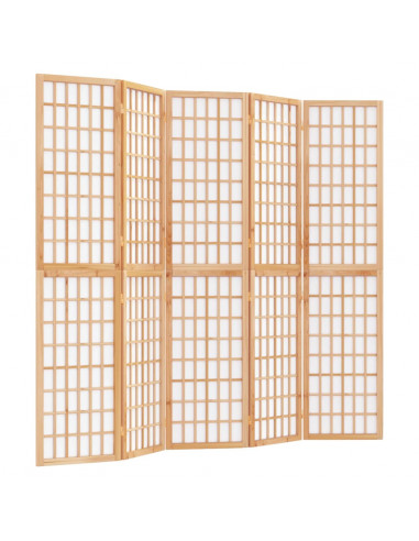 Divisorio Pieghevole 5 Pannelli Stile Giapponese 200x170 cm