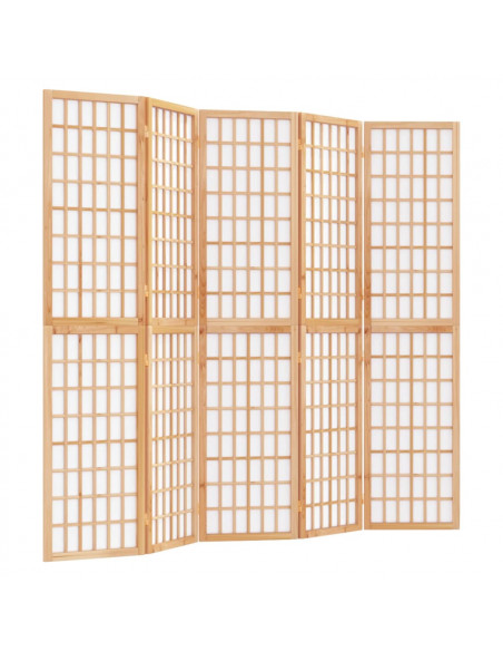 Divisorio Pieghevole 5 Pannelli Stile Giapponese 200x170 cm