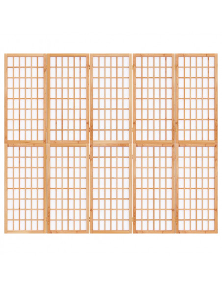 Divisorio Pieghevole 5 Pannelli Stile Giapponese 200x170 cm