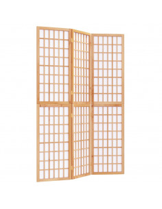 Divisorio Pieghevole 3 Pannelli Stile Giapponese 120x170cm Nero 2