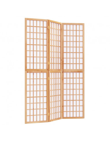 Divisorio Pieghevole 3 Pannelli Stile Giapponese 120x170cm Nero