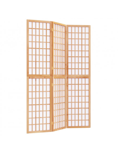 Divisorio Pieghevole 3 Pannelli Stile Giapponese 120x170cm Nero