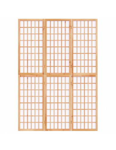 Divisorio Pieghevole 3 Pannelli Stile Giapponese 120x170cm Nero