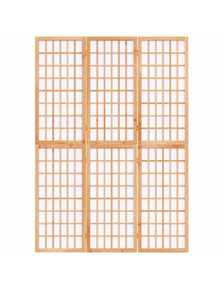Divisorio Pieghevole 3 Pannelli Stile Giapponese 120x170cm Nero